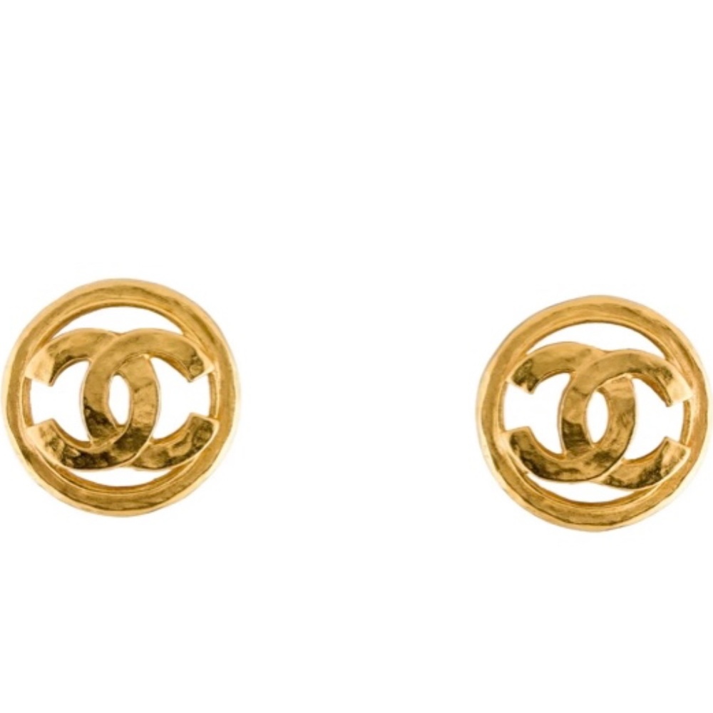 Chanel Circle CC Earrings